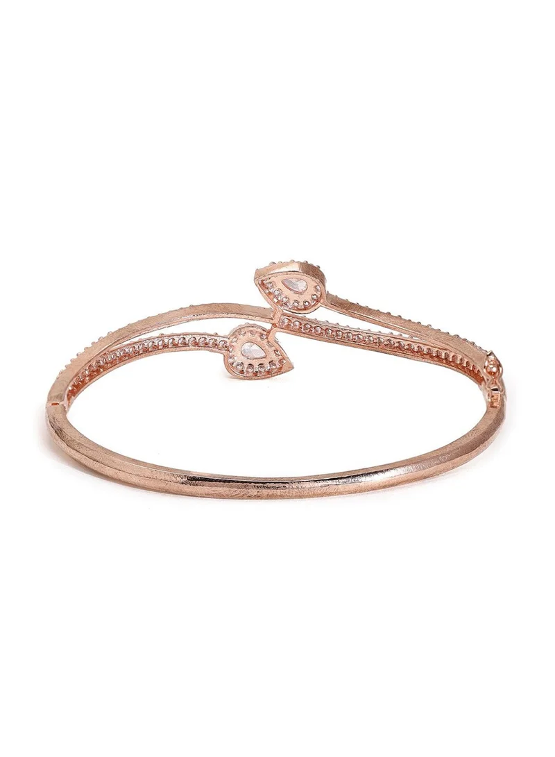 Priyaasi Women Brass Rose Bangle-Style Bracelet