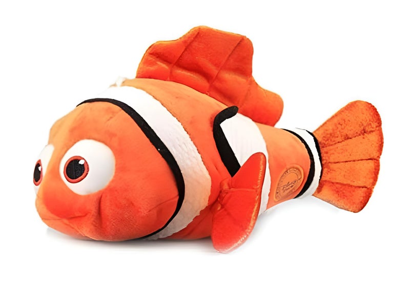 Tickles Nemo Fish Soft Stuffed Plush Toy for Kids Boys & Girls Birthday Gift (Color: Orange & White Size: 18 cm) - Image 1