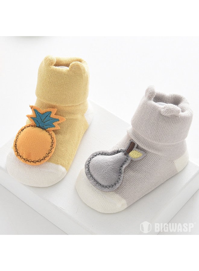 Bumblebee 2-pack Baby Walking Socks Non-slip Infant Floor Socks For Home Use - Image 2