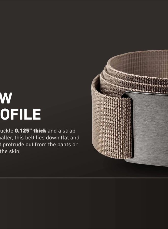 GRIP6 Men's Web Belt (38in Gunmetal w/Mocha Strap) - Image 5