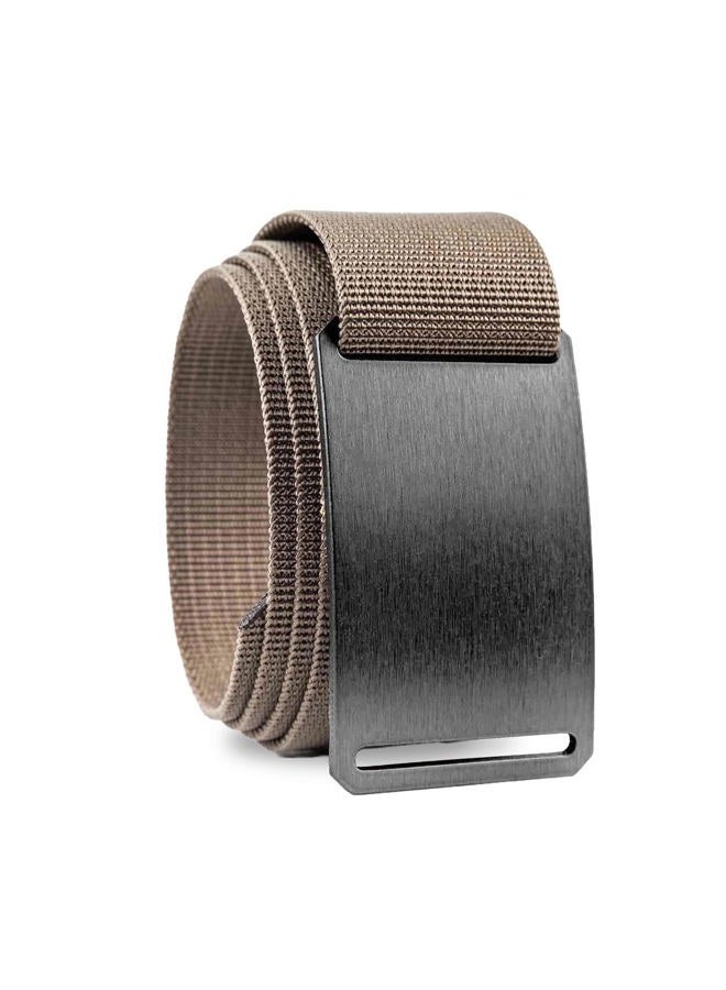 GRIP6 Men's Web Belt (38in Gunmetal w/Mocha Strap) - Image 1