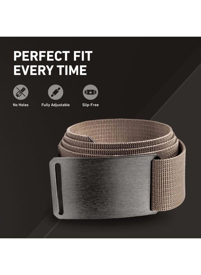 GRIP6 Men's Web Belt (38in Gunmetal w/Mocha Strap) - Image 3