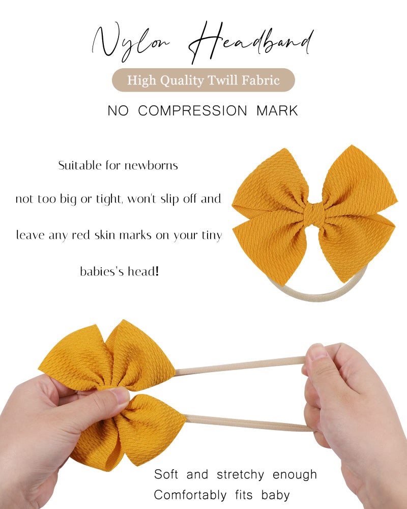 jollybows 30pcs Baby Girls Hair Bows Headband Nylon Hair Band Elastic Hair Accessories for Kids Infants Toddlers - Image 2