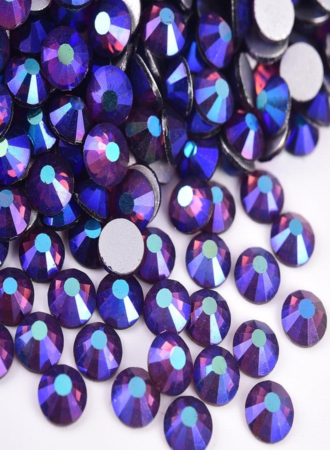Blinginbox Flat Back Crystal Rhinestones Round Gems for Nail Art and Craft Glue Fix,Dk.Amethyst AB (3.8-4.0mm) SS16/1440pcs - Image 2