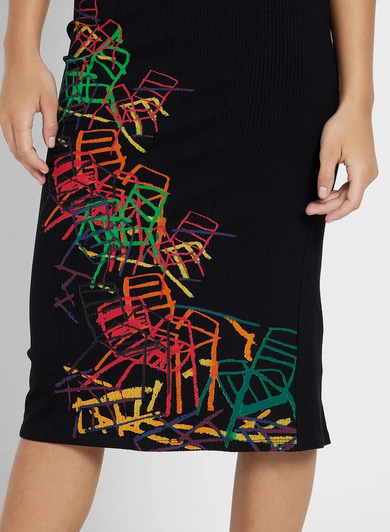 DESIGUAL Floral Printed Dress