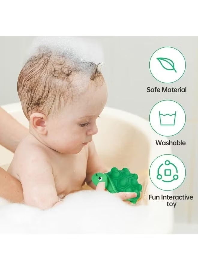 Anboor Pop Fidget Toys, 3D Silicone Turtle Push Bubbles Sensory Toy Pop Stress Ball Anxiety Stress Reliever Toy for Autism Early Education - Image 5