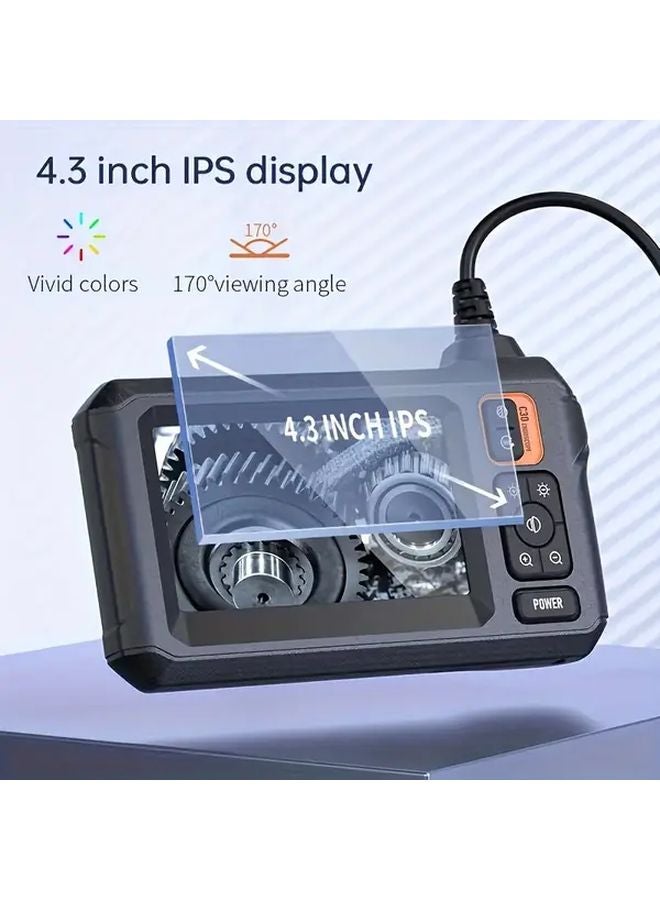Industrial Endoscope 8mm 10m Hard Wire Semi Rigid Borescope With 4 3 Inch IPS Display For Auto Repair Plumbing Home Inspection - Image 4