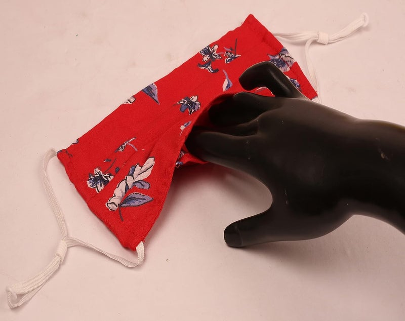 Touchstone قناع وجه قطني قابل للتعديل مع جيب فلتر وجسر أنف مزدوج الطبقة مضاد للتلوث والدخان والسعال البارد قابل لإعادة الاستخدام والغسل للرجال والنساء. - Image 3