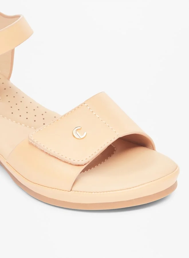 لو كونفورت Women's Solid Cork Wedge Sandals with Hook and Loop Closure