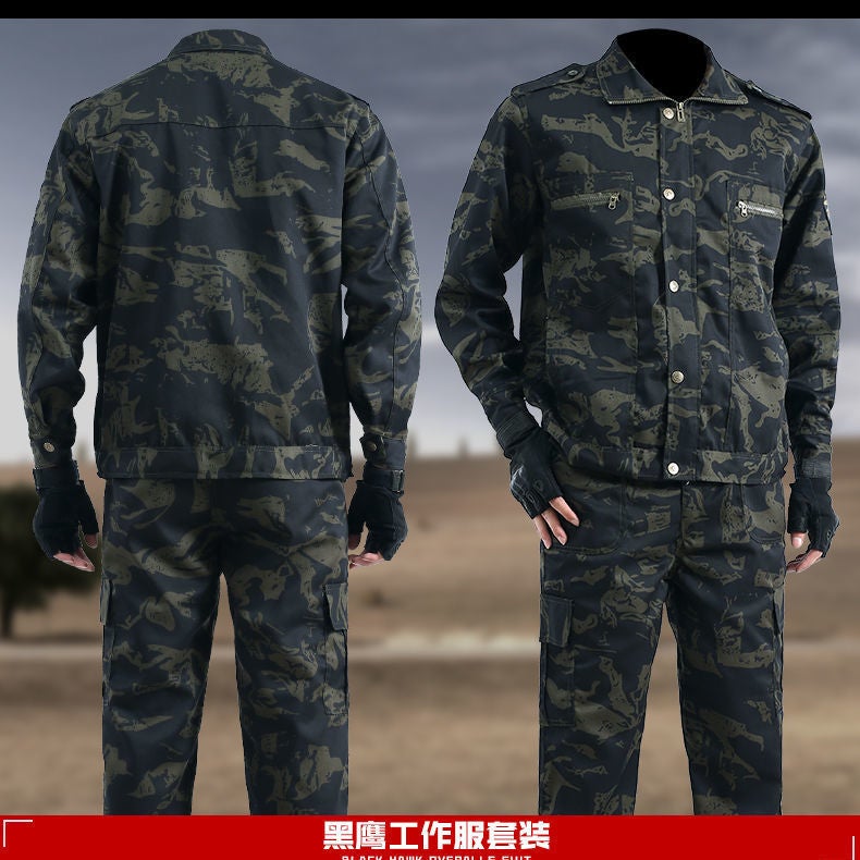 Overalls Suit Men'S Cotton Long-Sleeved Anti-Scald Wear-Resistant Auto Repair Welder Camouflage Clothing Labor Protective Clothing Workwear - Image 5