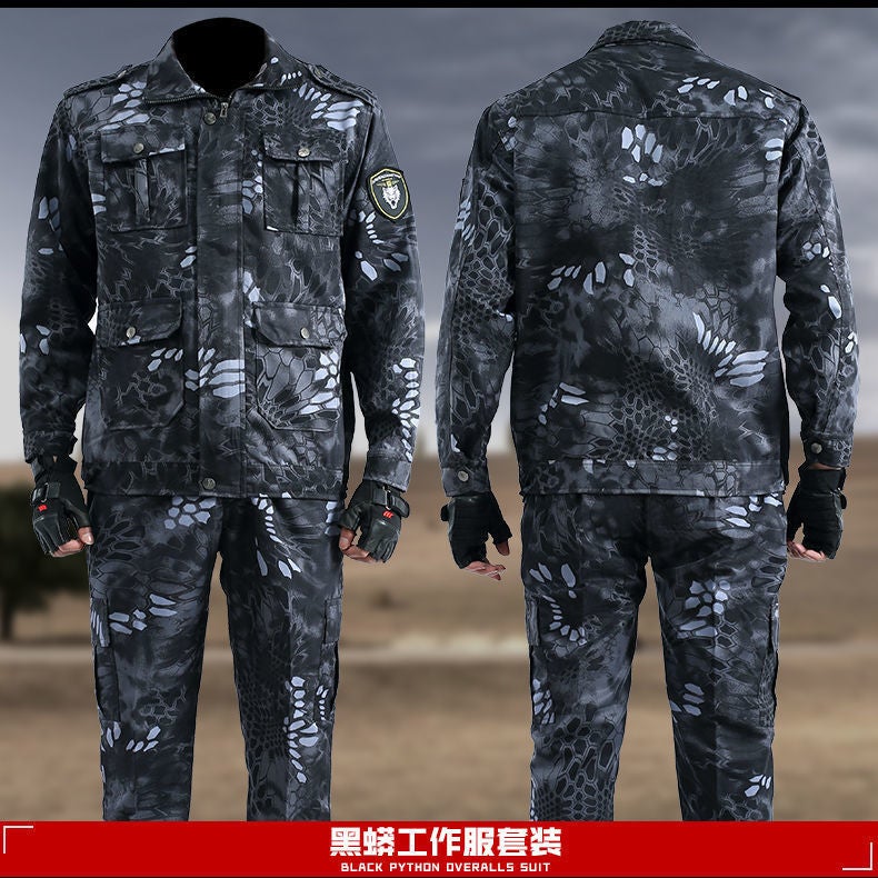 Overalls Suit Men'S Cotton Long-Sleeved Anti-Scald Wear-Resistant Auto Repair Welder Camouflage Clothing Labor Protective Clothing Workwear - Image 4