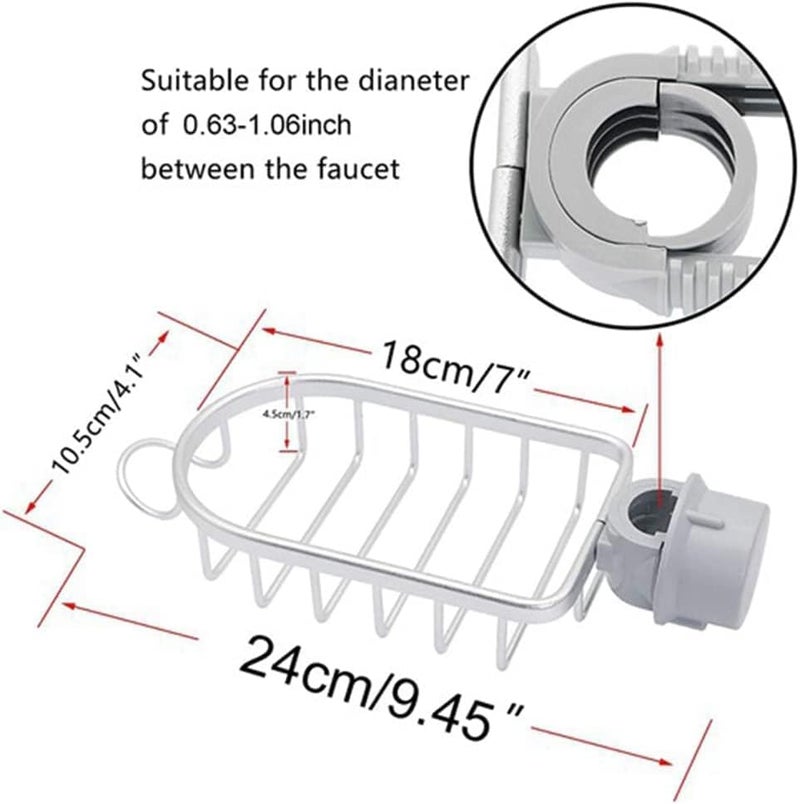 MAPPLE CREATION Bathroom NonPunching Storage Rack Space RustProof Bathroom Waterproof Storage Rack for Placing Shampoo Shower Gel Kitchen Storage Shelves Storage Shelves Silver - Image 3