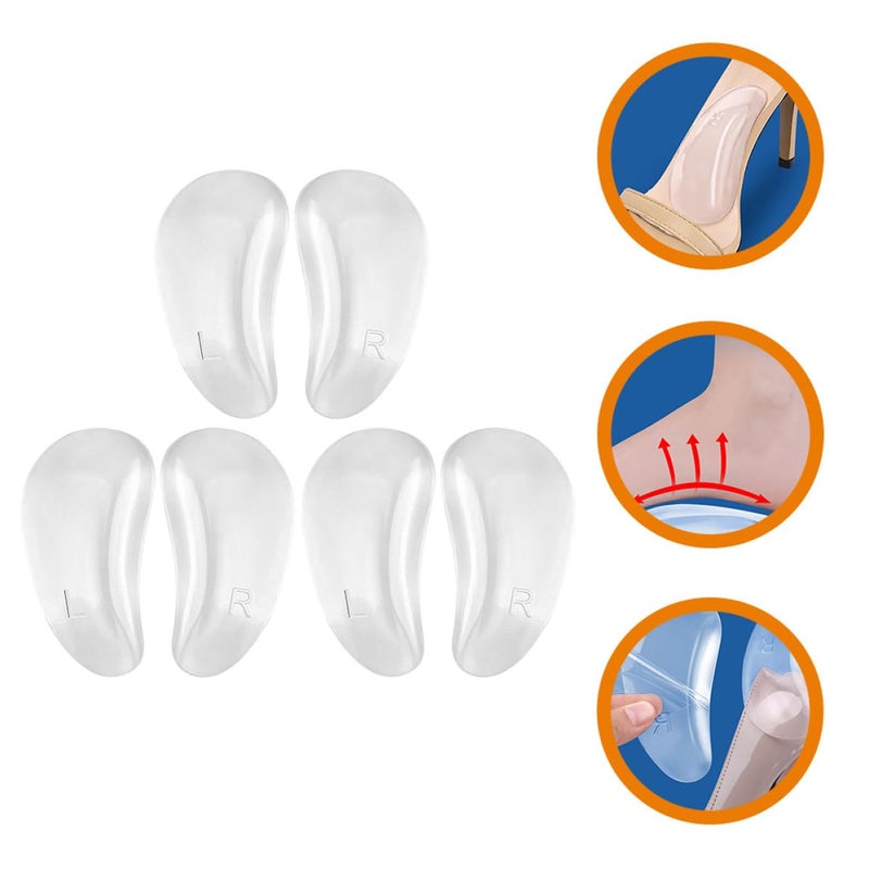Gel Arch Support Insoles 3 Pairs Adhesive Cushions For Flat Foot Comfort Men Women - Image 5