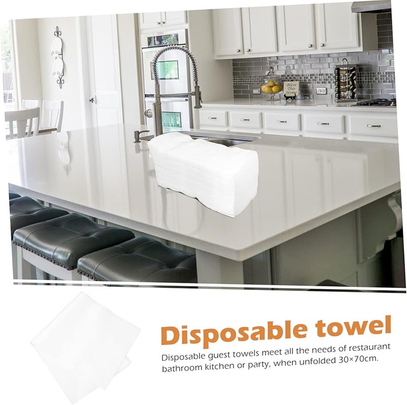 مناديل ورقية قابلة للتخلص من لب الخشب 100 قطعة ناعمة ماصة سريعة الجفاف للعناية بالقدم في الصالونات والمنتجعات الصحية - Image 3