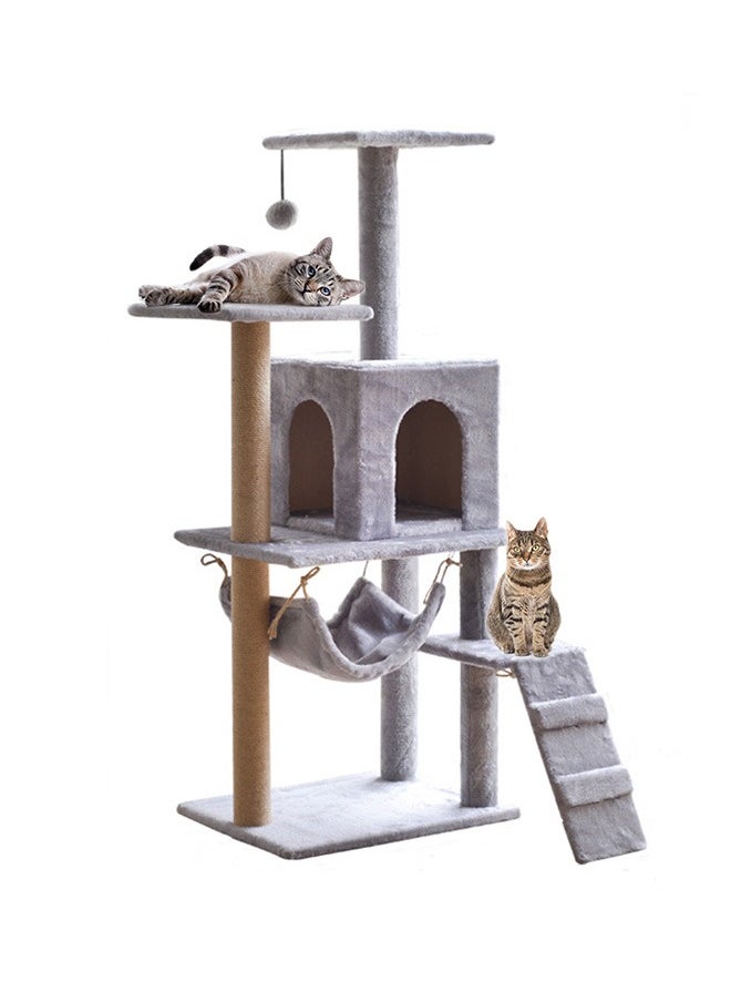 Yolu - Large Cat Tree 125CM, Multi-Level Activity Cat Tower Furniture for Cat - Image 1