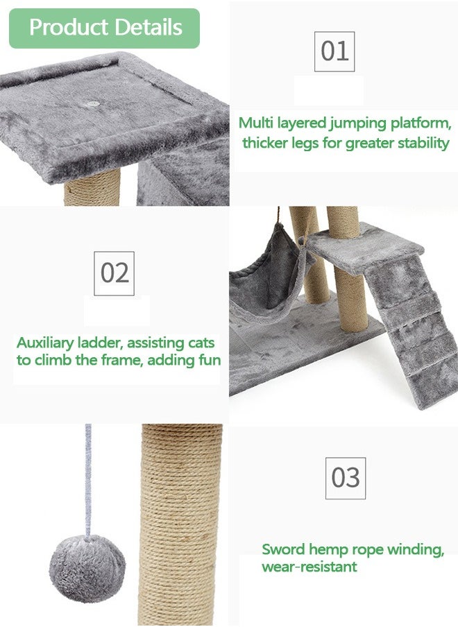 Yolu - Large Cat Tree 125CM, Multi-Level Activity Cat Tower Furniture for Cat - Image 1