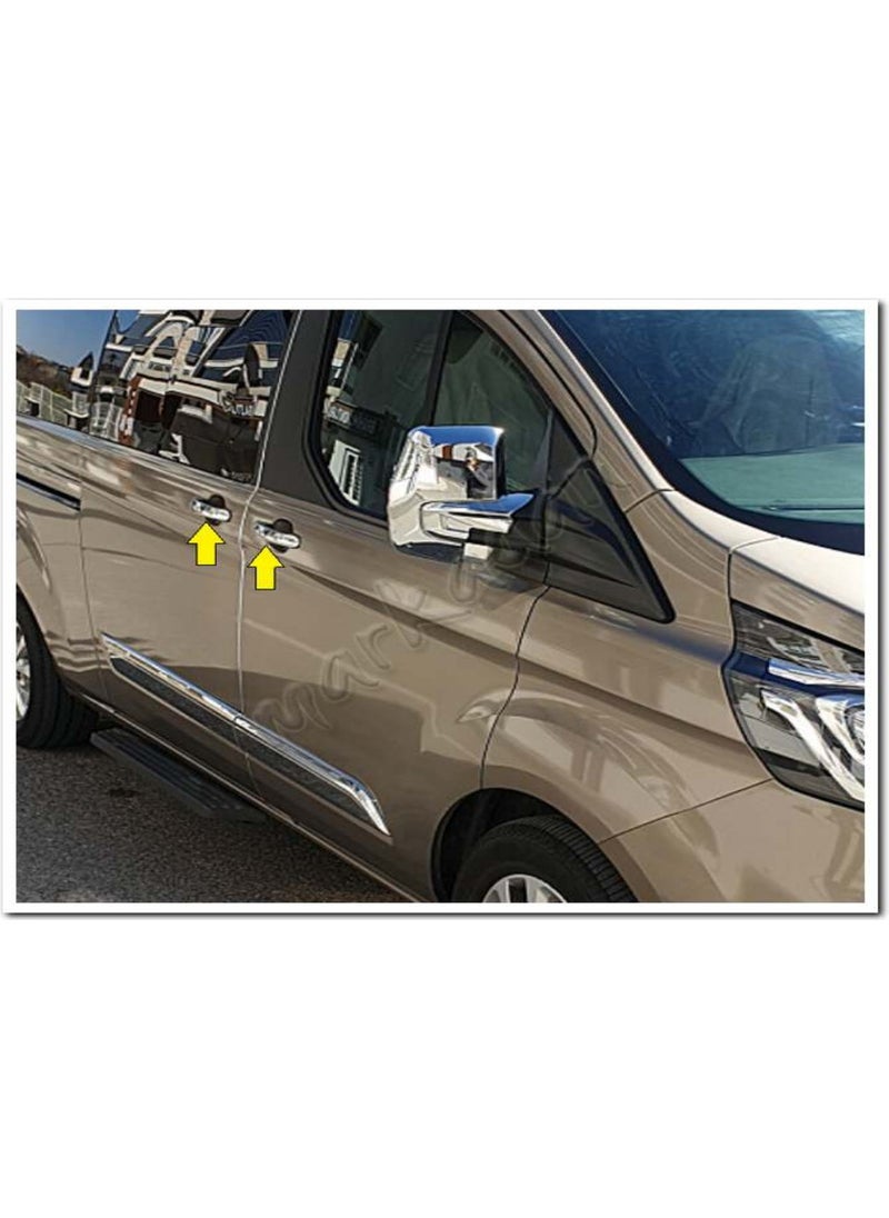 Leader - Ford Tourneo Custom Chrome Door Handle 4 Door 9 Pieces After 2013 - Image 1