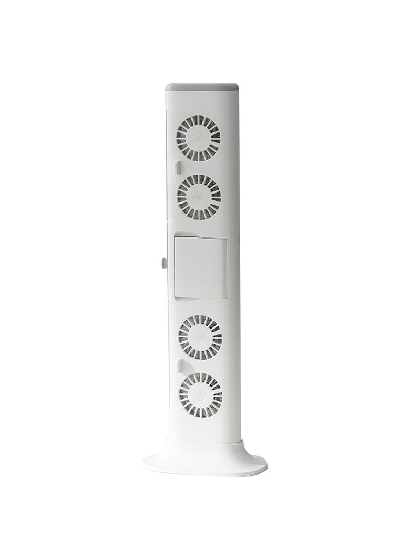 ET-LIFE 3 Speeds Desktop Tower Fans, Screen Hanging Fan Cooling Fan Quiet Cooling, Portable Bladeless Fan for Bedroom Home Office Desktop WT-F60 White  - Image 1
