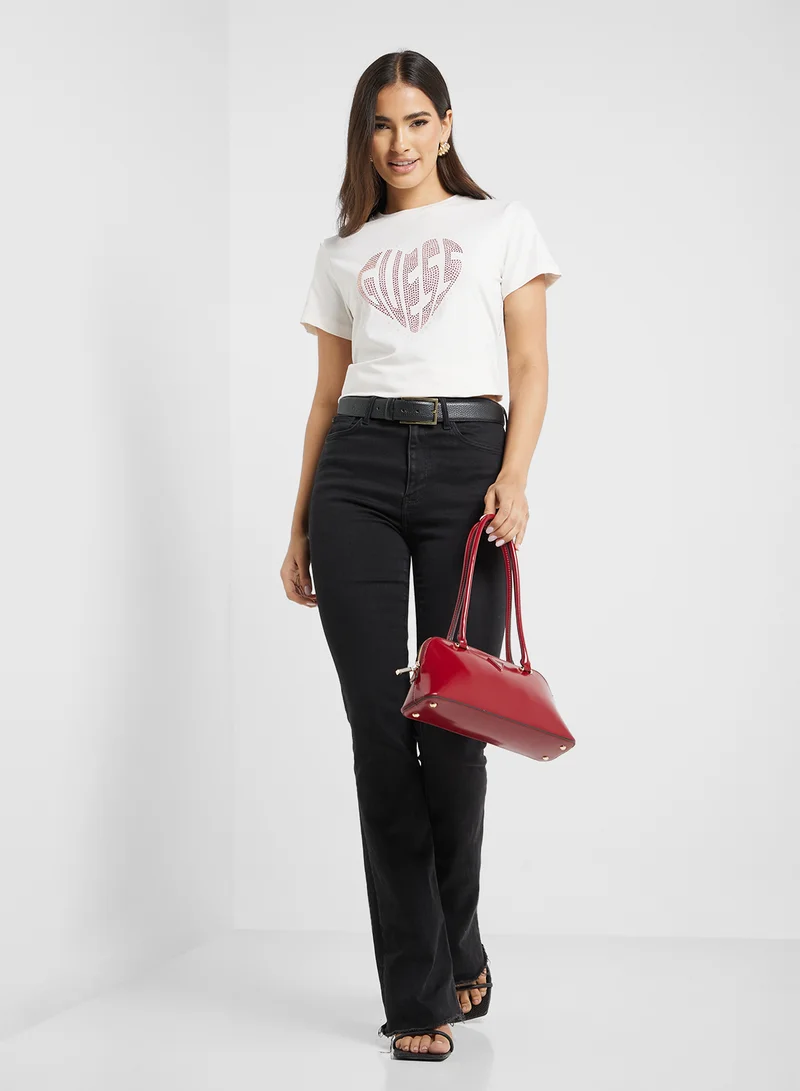 GUESS Logo Crew Neck T-Shirt