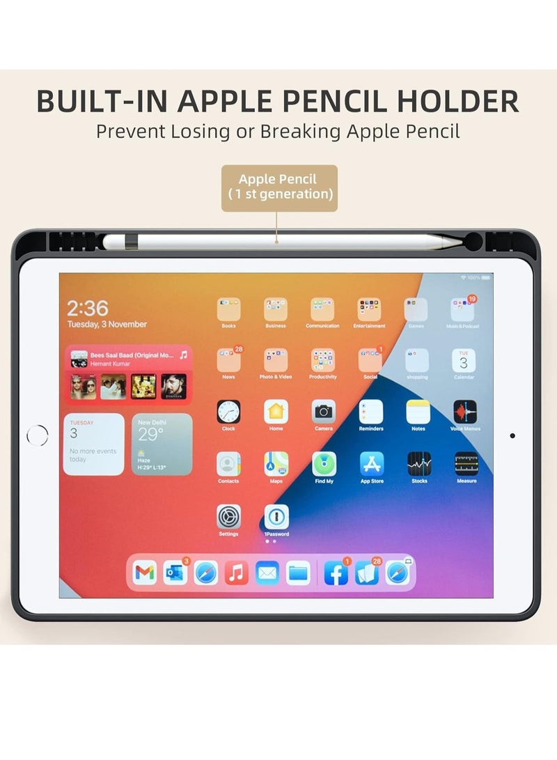 حافظة متوافقة مع iPad 9.7/Air 1/Air 2، غلاف ذكي واقي خلفي صلب مع حامل - Image 3