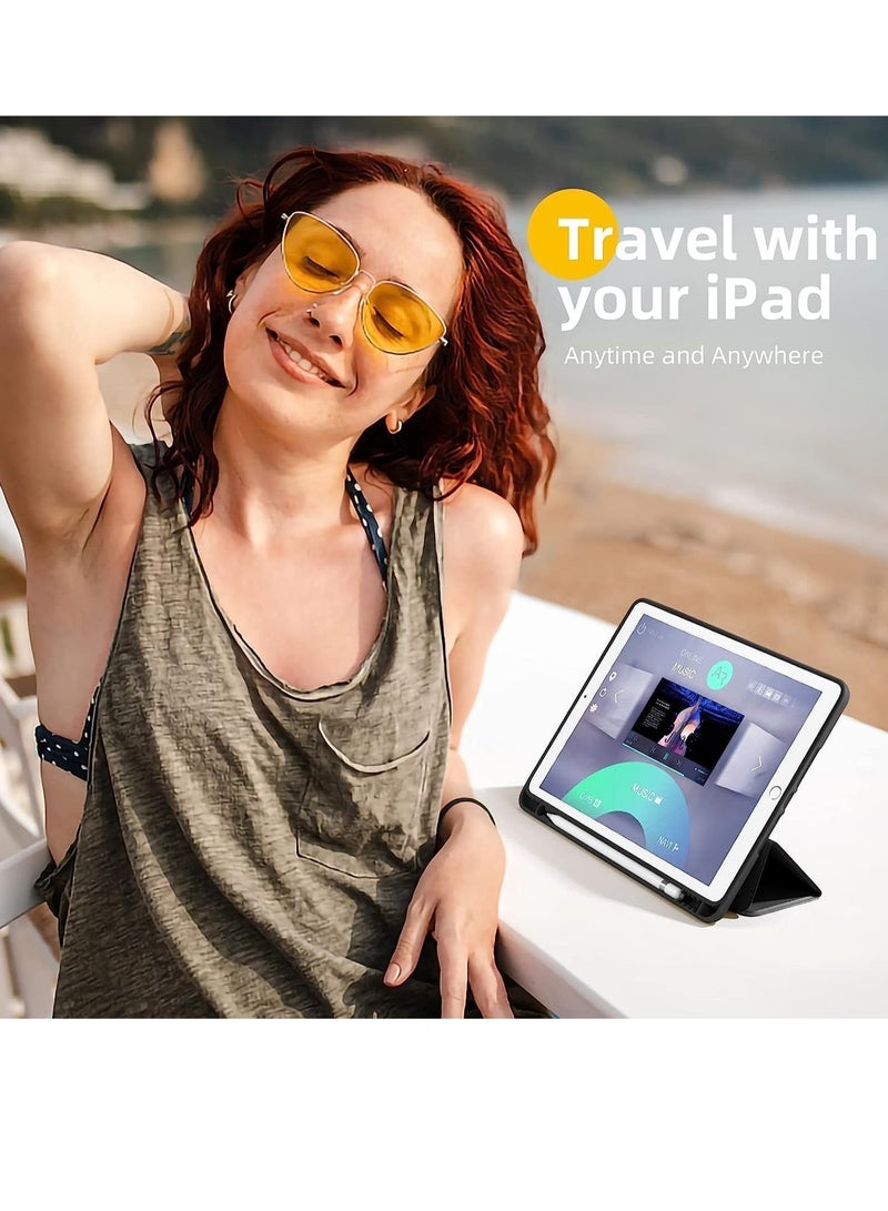 حافظة متوافقة مع iPad 9.7/Air 1/Air 2، غلاف ذكي واقي خلفي صلب مع حامل - Image 2