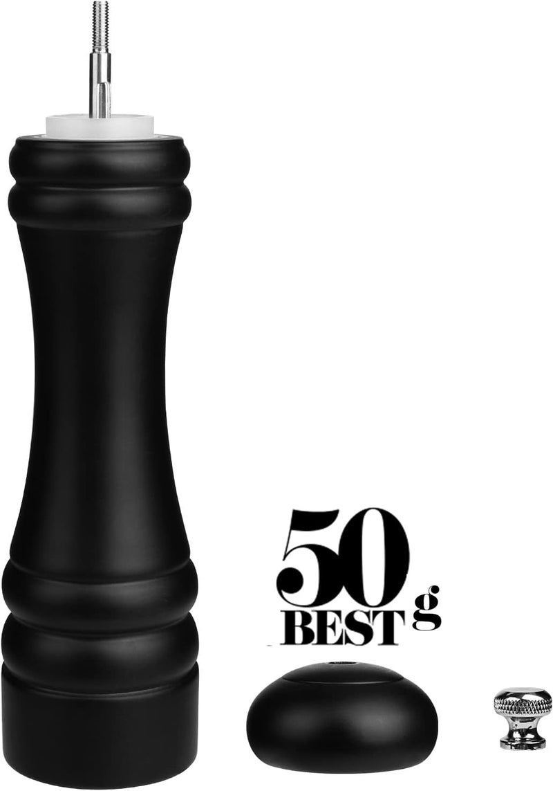 Joidxir Pepper Mill Black 12 Inch Tall Large Pepper Grinder Mill Wood Refillable Stainless Steel Metal Mechanism Adjustable Coarseness - Image 4