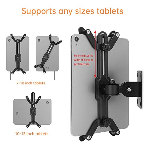 Techzere Adjustable Wall Mount Phone and Tablet Stand Holder, Black - Image 2
