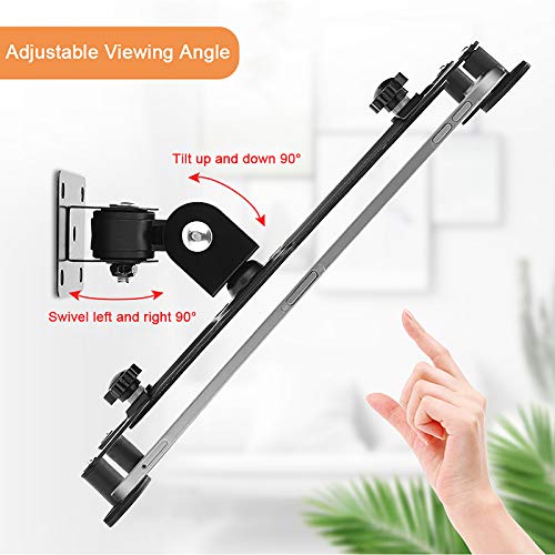 Techzere Adjustable Wall Mount Phone and Tablet Stand Holder, Black - Image 3