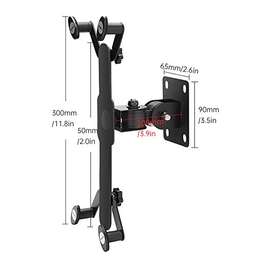 Techzere Adjustable Wall Mount Phone and Tablet Stand Holder, Black - Image 4