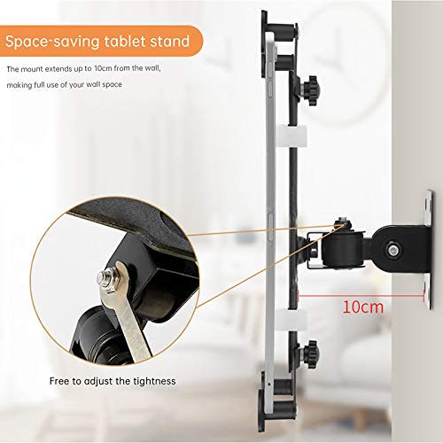 Techzere Adjustable Wall Mount Phone and Tablet Stand Holder, Black - Image 5