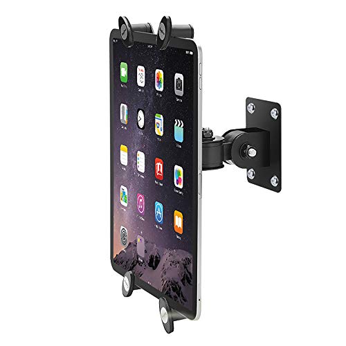 Techzere Adjustable Wall Mount Phone and Tablet Stand Holder, Black - Image 1