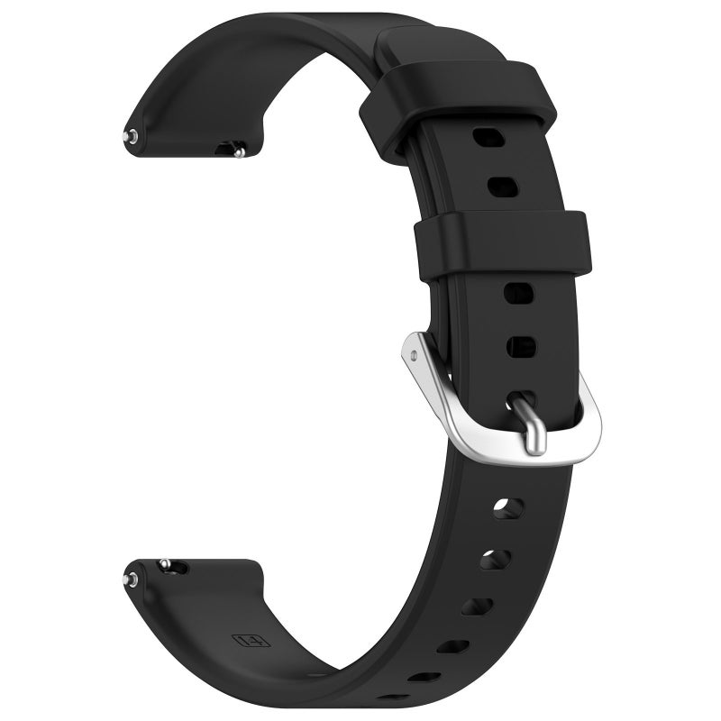 S-TOP For Garmin Lily 2 Active Quick Release Silver Buckle Silicone Watch Band Wristband(Black) - Image 3