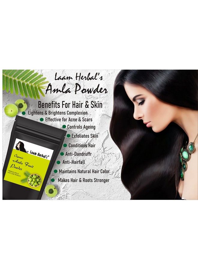 Laam Herbals Amla Reetha Shikakai Bhringraj & Methi Powder ; Pure & Natural ; Hair Mask Dry Hair Wash ; For Long Hair Faster Growth & Fall ; For Natural Looking Hair (5X50 G) - Image 3