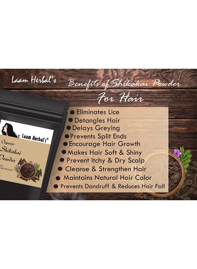 Laam Herbals Amla Reetha Shikakai Bhringraj & Methi Powder ; Pure & Natural ; Hair Mask Dry Hair Wash ; For Long Hair Faster Growth & Fall ; For Natural Looking Hair (5X50 G) - Image 5