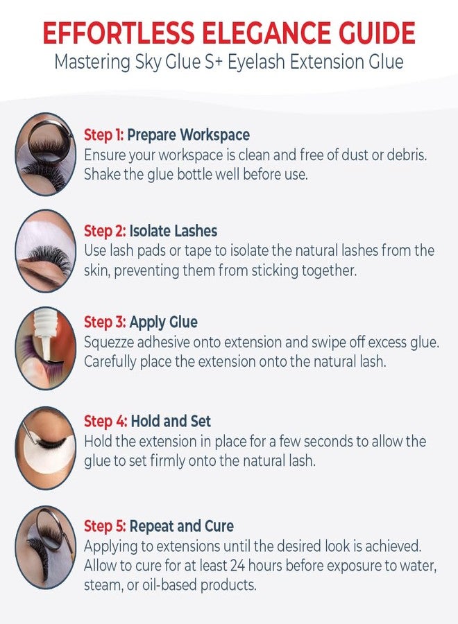 Existing Beauty عبوة 2 من لاصق الرموش سكاي S+ للاستخدام المهني فقط - لاصق رموش قوي للغاية مع احتفاظ لمدة 6-7 أسابيع وجفاف 1-2 ثانية، لاصق أسود شبه دائم طويل الأمد - زجاجتان 5 مل لكل منهما - Image 2