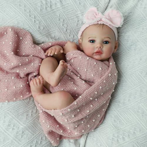 KSBD Realistic Reborn Dolls Girl - 18 Inch Lifelike Newborn Eyes Open Doll Real Life with Soft Weighted Body, Advanced Painted Gift Set for Kids Age 3+… - Image 4