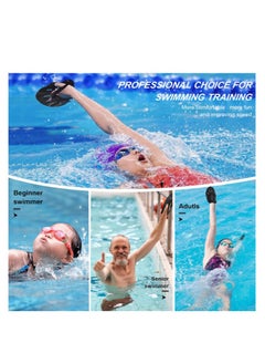OASIS-TH 1 Pair Hand Paddles For Swimming, Swimming Hand Paddles For Kids And Junior, Swim Paddles With Adjustable Straps Size S  - Image 2
