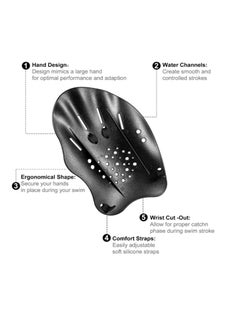 OASIS-TH 1 Pair Hand Paddles For Swimming, Swimming Hand Paddles For Kids And Junior, Swim Paddles With Adjustable Straps Size S  - Image 4