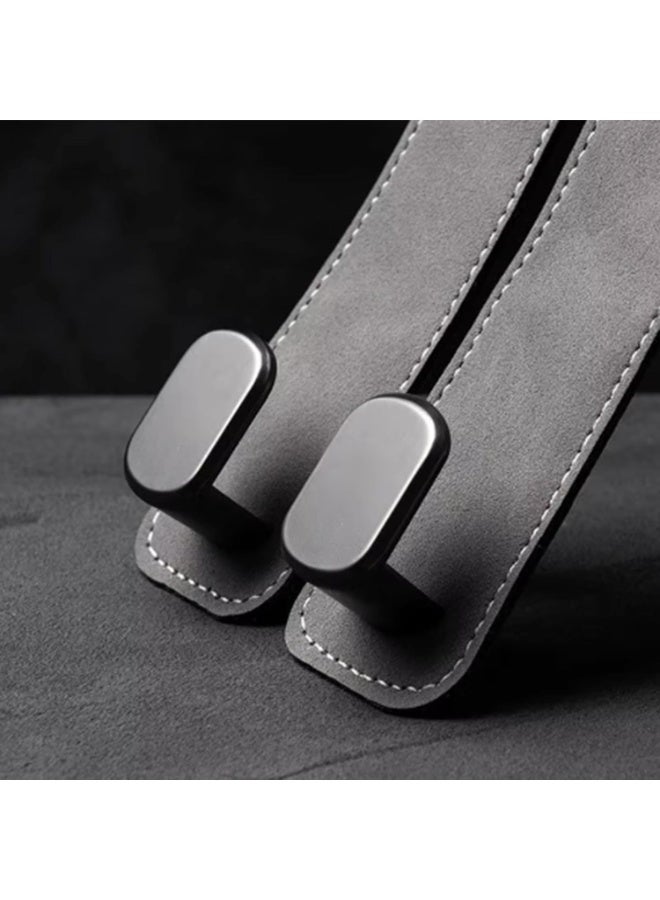 خطاف تخزين ظهر مقعد السيارة وخطاف حقيبة السيارة وخطاف مقعد السيارة لمسند الرأس وخطاف مقعد السيارة للحقائب والحقائب اللطيفة (الحزمة الرمادية 2) - Image 5