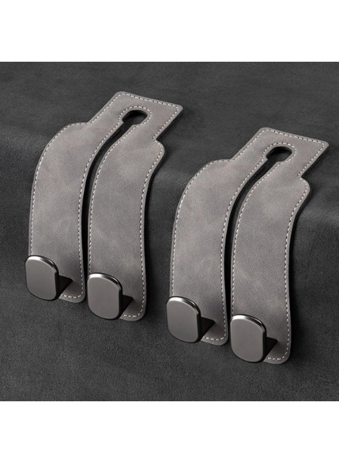 خطاف تخزين ظهر مقعد السيارة وخطاف حقيبة السيارة وخطاف مقعد السيارة لمسند الرأس وخطاف مقعد السيارة للحقائب والحقائب اللطيفة (الحزمة الرمادية 2) - Image 1