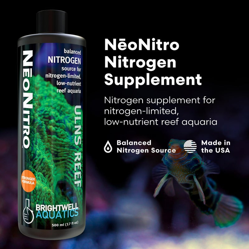 Brightwell Aquatics NeoNitro Balanced Nitrogen Supplement - Reef Nutrient Enhancer for Ultra-Low Nutrient Systems - Aquarium Water Treatments, 17 fl oz - Image 2
