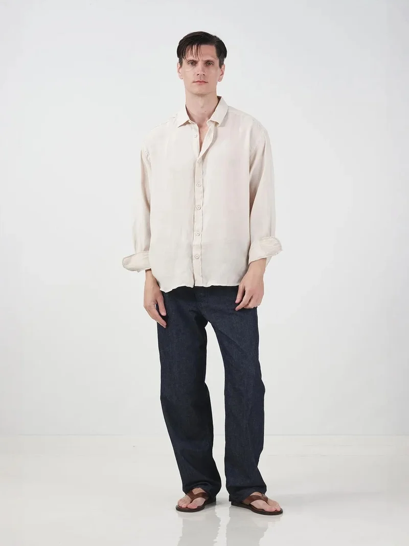 جيستو GIESTO Oversized Button Closure Long Sleeve Shirt