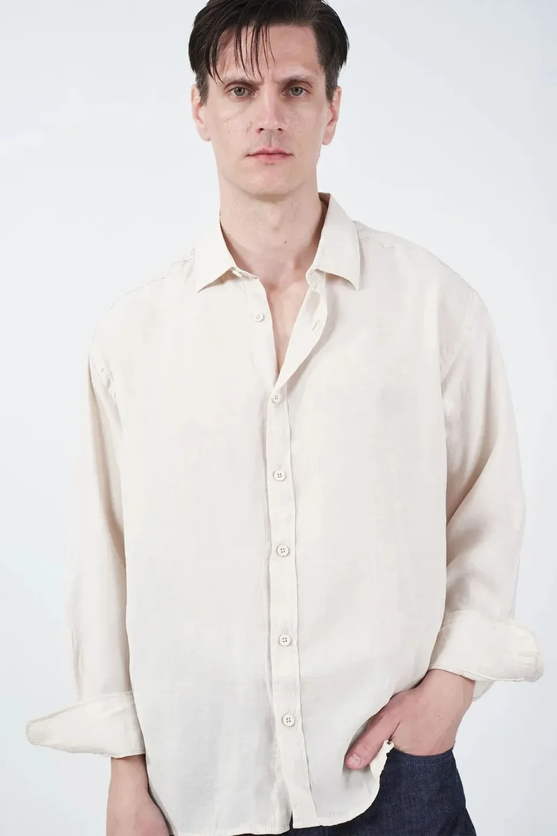 GIESTO Oversized Button Closure Long Sleeve Shirt