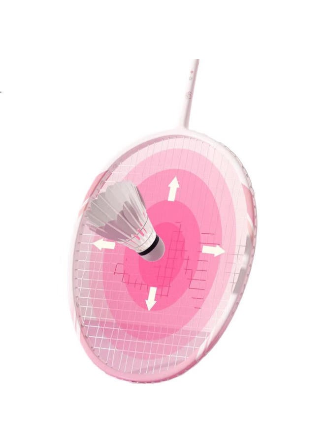 Mesuca Feather Badminton Racket Super Light Carbon Durable Beginner Training Set For Students Girls - Melody Series Pair - Image 1