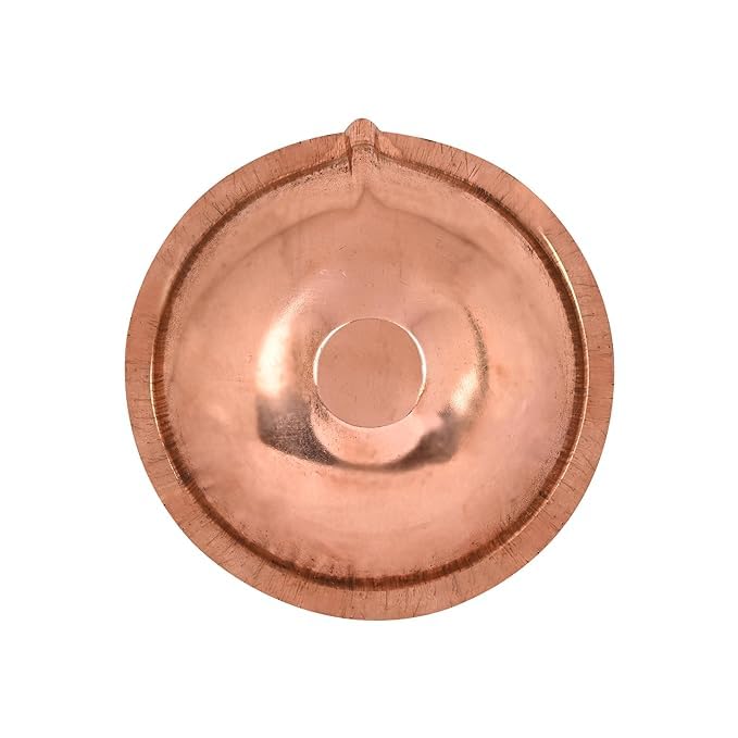 ROLIMOLI Copper Akhand Diya Size 1 25 Gm High Quality Oil Lamp for Daily Puja Other Religious Rituals Home Office Temples Festive Gifts Copper Diya for Home Decor 2cm H x 8cm L - Image 4