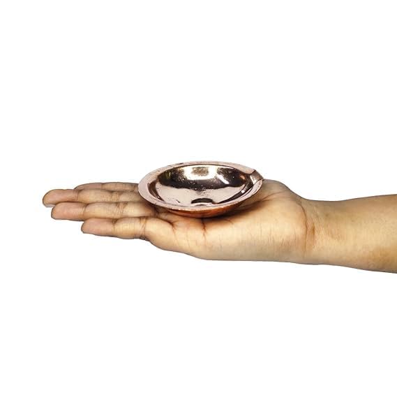 ROLIMOLI Copper Akhand Diya Size 1 25 Gm High Quality Oil Lamp for Daily Puja Other Religious Rituals Home Office Temples Festive Gifts Copper Diya for Home Decor 2cm H x 8cm L - Image 5