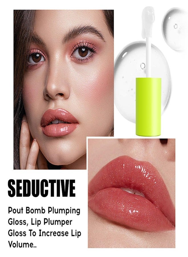 FYEBOO Hydrating Lip Oil, Big Brush Head Lip Glaze Shiny Transparent Lip Glow Oil, Nourishing & Non-sticky Long Lasting Fresh Clear Smooth Lip Care Plumping Lip Oil (Set A) - Image 3
