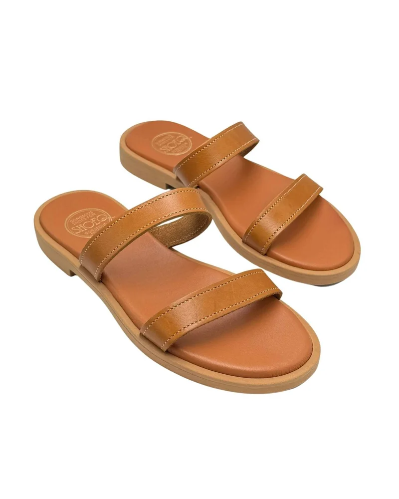 SHOEQ Tan Aria Luxe Slide for Women | Best Price UAE