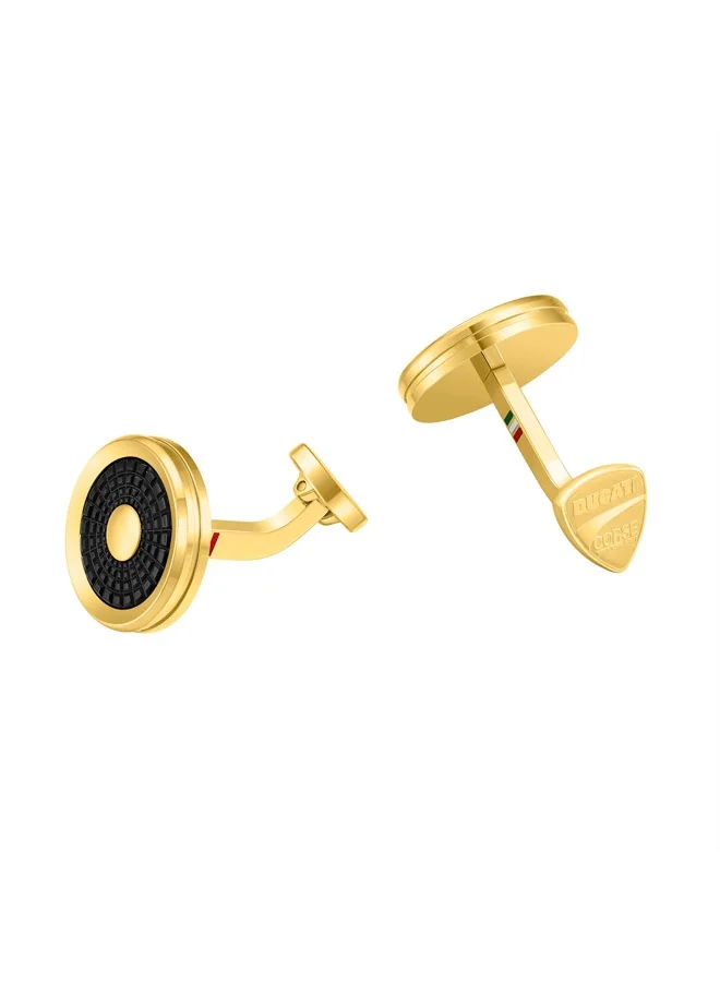 Ducati Corse Dinamica Gold and Black luxury Cufflinks For Men