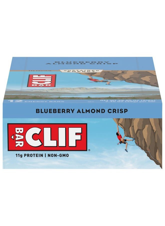 CLIF BARS - Energy Bars - Blueberry Crisp - (2.4 Ounce Protein Bars, 12 Count)